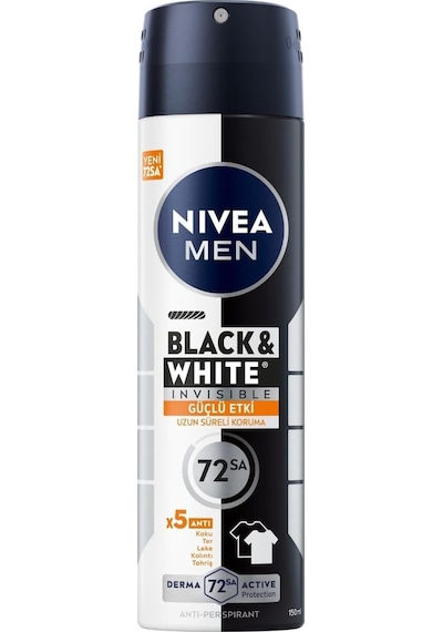 Nıvea Men Black & White Invisible Güçlü Etki Erkek Sprey 150 Ml