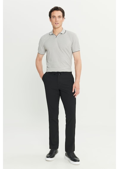 AC&Co / Altınyıldız Classics Erkek Sıyah Slim Fit Dar Kesim Gofre Desenli Beli Bağlamalı Yan Cepli Travel Casual Pantolon Siyah AC&Co / Altınyıldız Classics Erkek Sıyah Slim Fit Dar Kesim Gofre Desenli Beli Bağlamalı Yan Cepli Travel Casual Pantolon Siyah