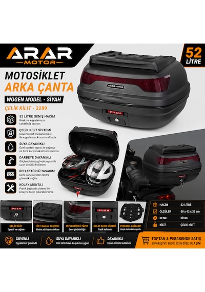 Wogen 52 Litre Arka Çanta Siyah - 3289