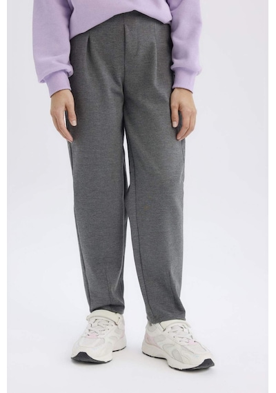 DeFacto Kız Çocuk Baskılı Beli Paçası Lastikli Jogger Eşofman Altı D9170A824AUGR93 Gri