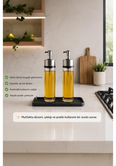 Gri Renk Silikon Yağdanlık Yağlık Sirkelik Altlığı Organizer Sunumluk Sabunluk Altlığı 23x10 Cm Diğer