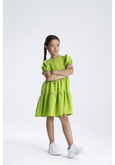 Miababy Basic Düz Elbise Yeşil