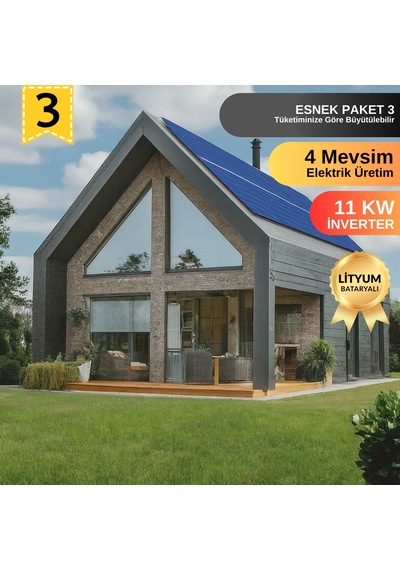 Urlasolar Konfor Paket 11kw Tam Sinüs Akıllı İnverter Kapasite Artırılabilir Güneş Enerji Paketi