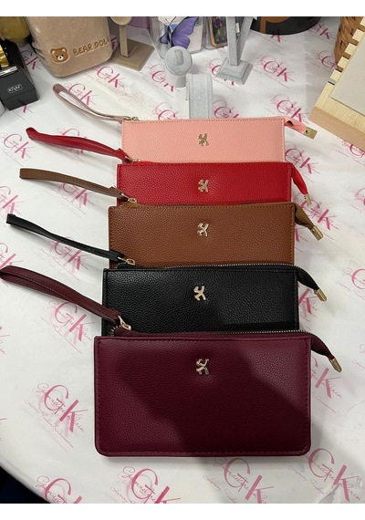 Gk Gamzelirenklerim Luxury Fashıon&accessorıes El Askılı Büyük Cüzdan Premium Kalite Suni Deri Siyah