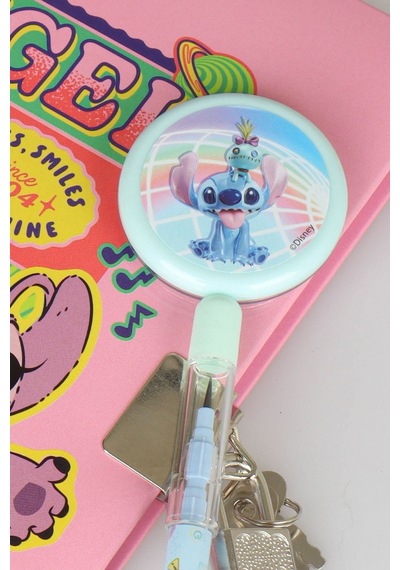 X Dekomus Lisanslı Yeni Sezon Lisanslı Lilo&stitch Unleash Lock Journal Kilitli Hatıra Defteri Ve Labirent Figürlü Geçmeli Kalem Seti Altın