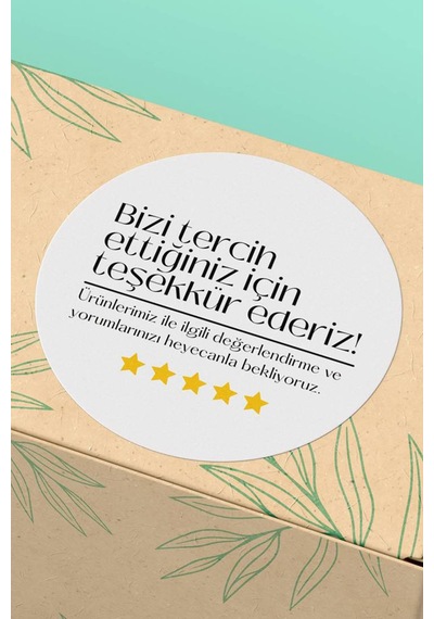 Teşekkürler 5 Yıldızlı Sticker 3x3cm St2280 Çok Renkli