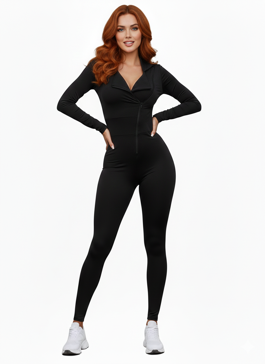 Lismina Shadow Fit Spor Tayt Tulum Siyah