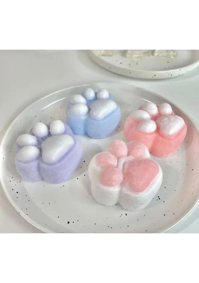 Kedi Patisi Taba Squishy Stress Oyuncağı Sukuşi Pati, Tüylü Oyuncak Mor Diğer