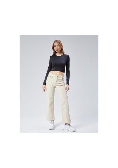 Virago 2'li Soft Touch Yuvarlak Yaka Crop Uzun Kol Bluz/body Siyah - 687153485 Siyah - 687153485 Siyah