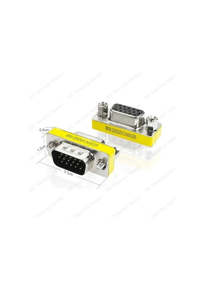 15 Pin Vga Dişi To Vga Erkek Dönüştürücü Adaptör