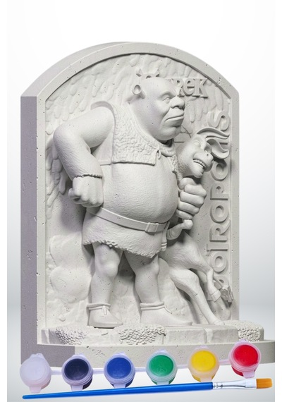 Shrek Ve Eşek 15 Cm Taş Biblo Çocuk Boyama Etkinliği