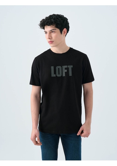 Loft Regular Fit Siyah Erkek T-shirt Lf2038465 Siyah