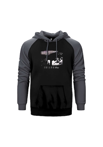 Ihsahn After Gri Renk Reglan Kol Kapşonlu Sweatshirt Gri