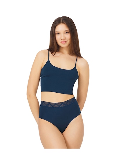 Cottonhill Basic Yüksek Bel Lazer Kesim Bikini Külot 5'li Paket Asorti 1 Çok Renkli