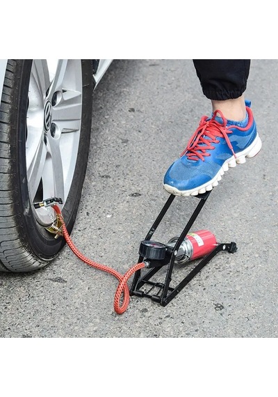 Pompa Metal Sağlam Hava Basınçlı İnce Piston Ayak Pompası Pistonlu Alet Araç Ekipmanı Outdoor Gereci