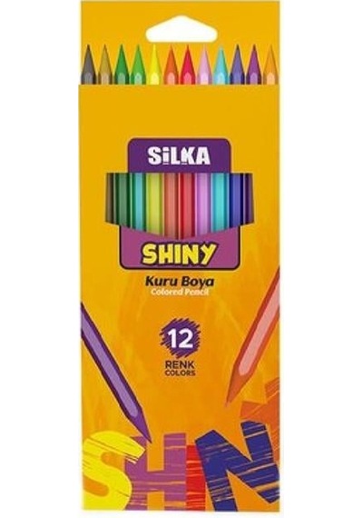 Silka Kuru Boya Kaly Tam Boy12 Renk Çok Renkli