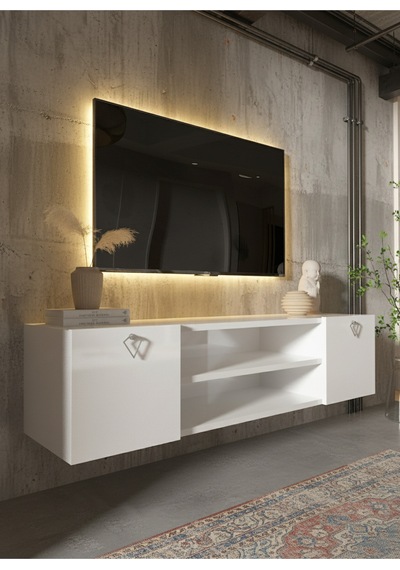 Resital Tv Ünitesi S1242-1 Beyaz Beyaz