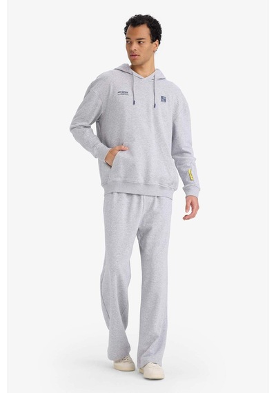 Defacto Boxy Fit Kapüşonlu Sweatshirt F8656ax26spgr389 Gri-gr389