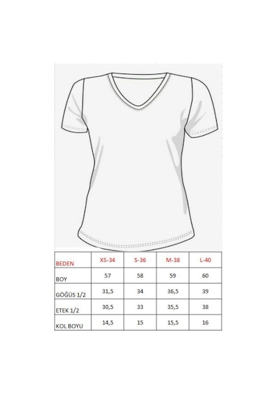 Rooted-kadın Basic V Yaka T-shirt ,fitilli Kaşkorse Kumaş Bluz Bej