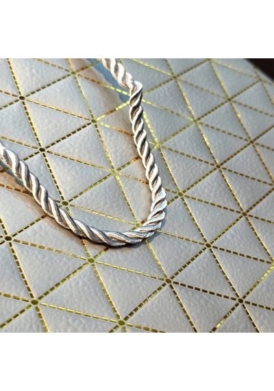 Freedom Store Büyük Boy Gümüş Ve Gold Desenli Karton Çanta