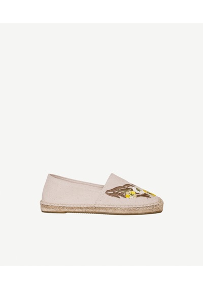 Yargıcı Küçük Çiçek Desenli Nakış İşleme Espadril 26ykay4028x 006 Ekru