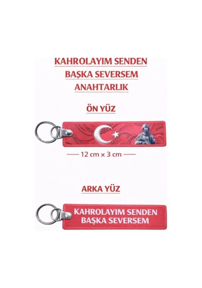 Pvc Anahtarlık Dayanıklı, Esnek Ve Uzun Ömürlü Tasarım 12 X 3 Cm Kahrlyım - 840169551 Kahrlyım