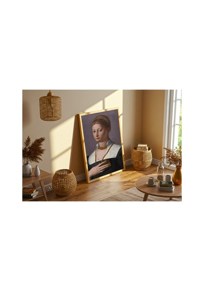 Klasik Sanat Bir Kadının Portresi Çerçevesiz Poster 21x30 Cm A4 Tablo Klasik Sanat Yağlı Boya