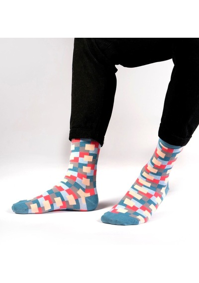Ozzy Socks Frame Desenli Çorap Yeşil Renkli