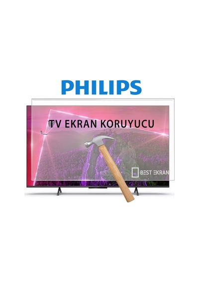Philips Uyumlu 55pus8500 Tv Ekran Koruyucu - 55" İnç 139 Cm Atmos Titan Os Ambilight Qled