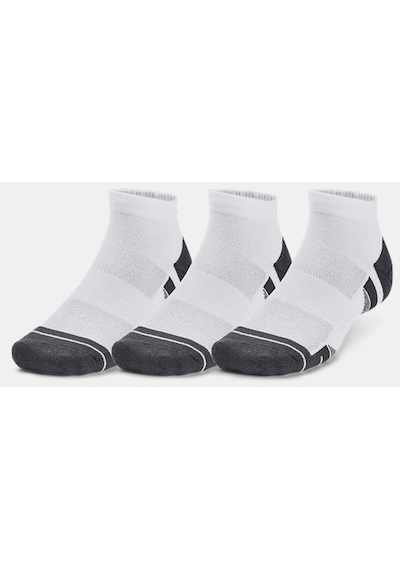 Under Armour Unisex UA Performance Tech 3’lü Paket Low Cut Çorap 1379504-100 Beyaz - Gri
