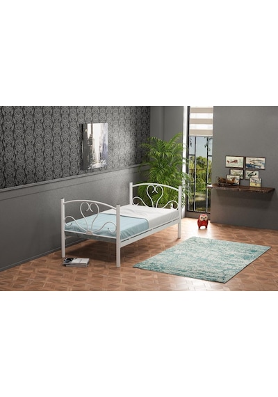 Beyaz Tek Kişilik Ekonomik Karyola 90x190 (Yataksız) Beyaz Tek Kişilik Ekonomik Karyola 90x190 (Yataksız)
