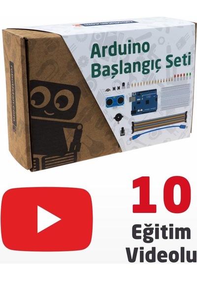 Robotistan Arduino Uyumlu Uno Başlangıç Seti (Klon) (EKitap ve Videolu)