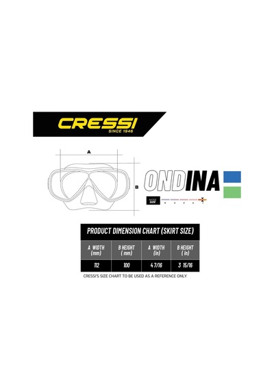 Parumarin Cressi Junior 7-15 Yaş Ondina Maske Şnorkel Seti Sarı