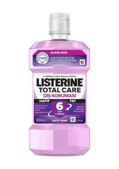 Listerine Total Care Diş Koruması Alkolsüz 6 Etki 1 Arada Ağız Bakım Suyu 500 ML