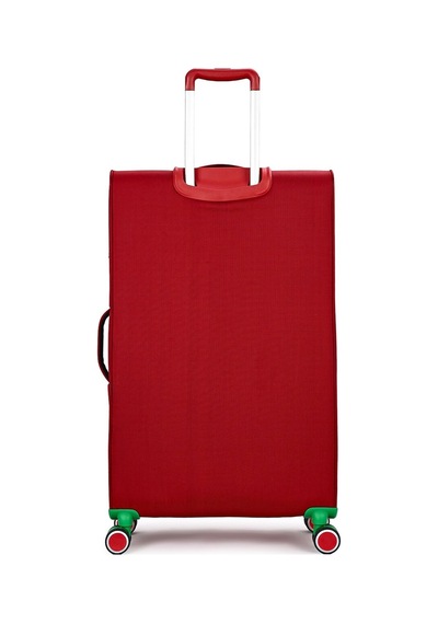 United Colors of Benetton Unisex Ultra Lıght Körüklü Kumaş Kabin Valiz 55 Cm Kırmızı Kırmızı
