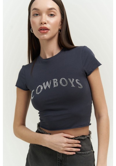 Mai Collection Mai Studios Co. Cowboys Antrasit Penye Crop