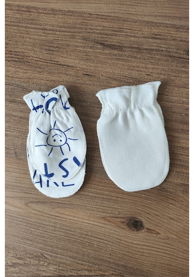 Bambık Bebek Eldiveni İkili Set 0-3 Ay %100 Pamuk Yenidoğan Tırnak Koruyucu Eldiven Beyaz Beyaz Bambık Bebek Eldiveni İkili Set 0-3 Ay %100 Pamuk Yenidoğan Tırnak Koruyucu Eldiven Beyaz Beyaz