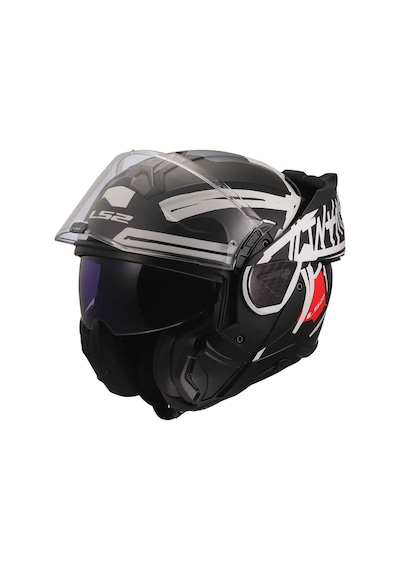 Ls2 Advant 2 Tape Mat Çene Açılır Kask Mat Siyah