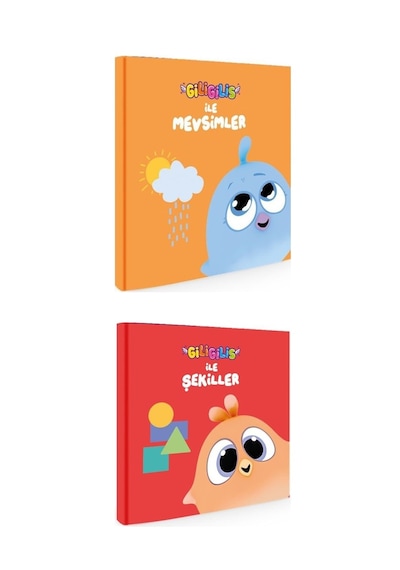Giligilis İle Mevsimler Şekiller - Minik Karton Kitaplar-2 Kitap