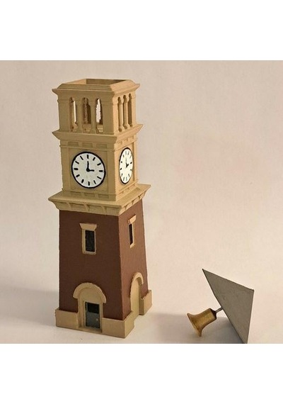 Mini Saat Kulesi Maketi 14 Cm Dekoratif Figür-173