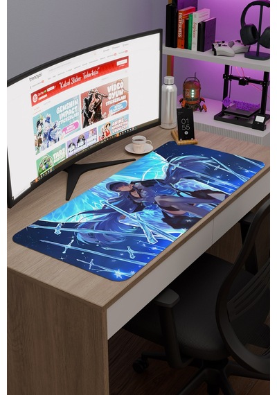Akame Ga Kill Anime V2 - 90x40 Xxl Gaming Kauçuk Kaymaz Taban Mouse Pad Fare Altlığı