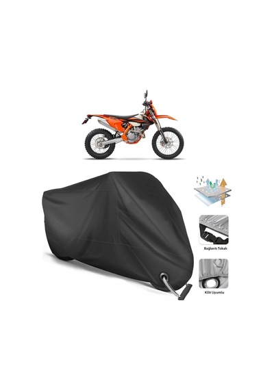 Ktm 250 Exc-F Motosiklet Branda (Bağlantı, Kilit Uyumlu)-Siyah (457270475)