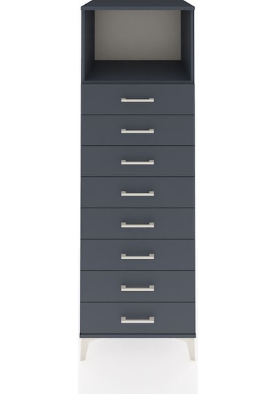 Kronos Dolap Tek Raflı 8 Çekmeceli 60x59x182 Antrasit-antrasit Antrasit Kronos Dolap Tek Raflı 8 Çekmeceli 60x59x182 Antrasit-antrasit Antrasit