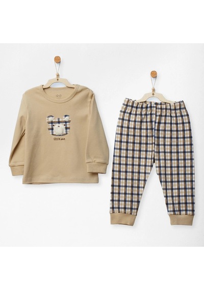 Andywawa Little Dreamers Erkek Bebek Pijama Takımı Ac27148 Bej