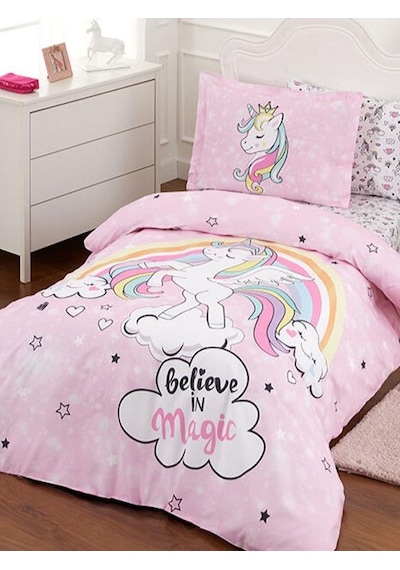 Özdilek Ranforce Nevresim Takımı Tek Kişilik Unicorn Pembe