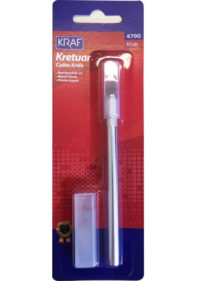 Kraf Kretuar Bıçağı Metal Saplı 3 Yedek Uç