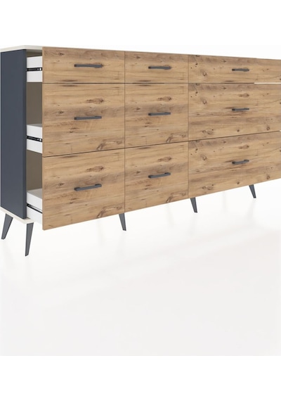 Arges Konsol 9 Çekmeceli 176x30x99 Antrasit-aytaşı/çam Aytası/atlas Çam - Antrasıt Arges Konsol 9 Çekmeceli 176x30x99 Antrasit-aytaşı/çam Aytası/atlas Çam - Antrasıt