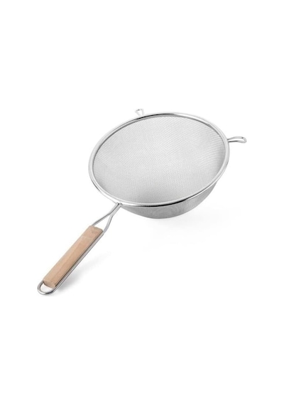 Deconox Ahşap Saplı Paslanmaz Çelik Süzgeç, Orta Boy Metal Süzgeç 21 9.5 Cm Estetik Ve Dayanıklı Ahşap Sapl Diğer