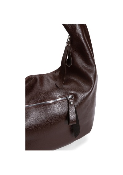 Adelina Bags Acı Kahverengi Salaş Büyük Boy Yumuşak Dokulu Shopper Kol Ve Omuz Çantası Koyu Kahverengi