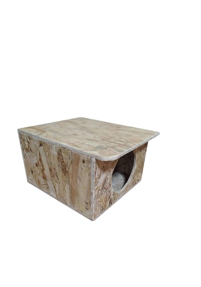 Reyo Kedi Evi Dış Ortam Uygun Ahşap Kedi Evi Osb 35 x 33 x 23 CM CAT31